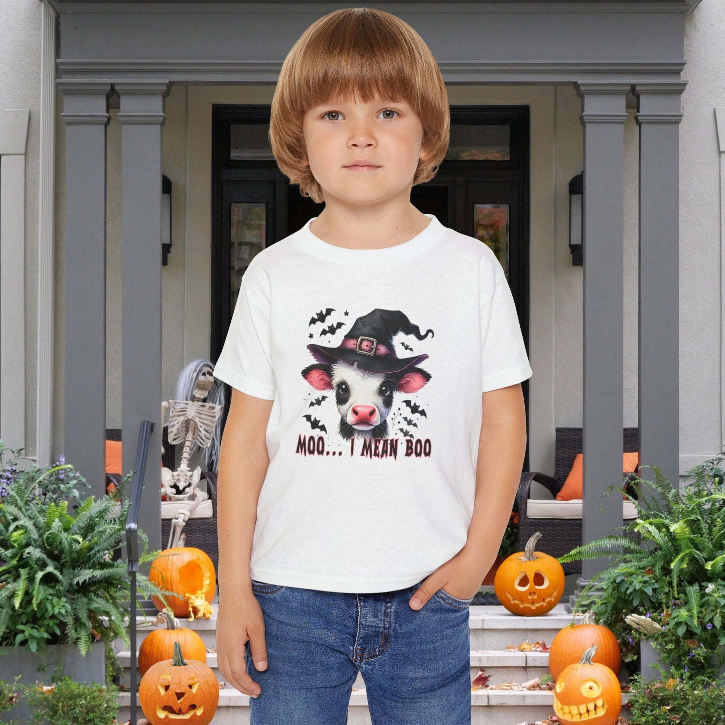 Moo I Mean Boo Heavy Cotton™ Toddler T-shirt