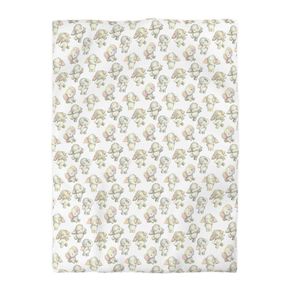Dancing Elephants Microfiber Duvet Cover