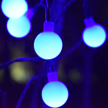 Solar-Powered Ball-Shaped LED String Lights