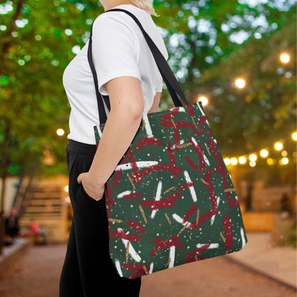 Holiday Brushstrokes Canvas Tote Bag