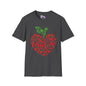 Teacher Apple Heart Adult T-shirt