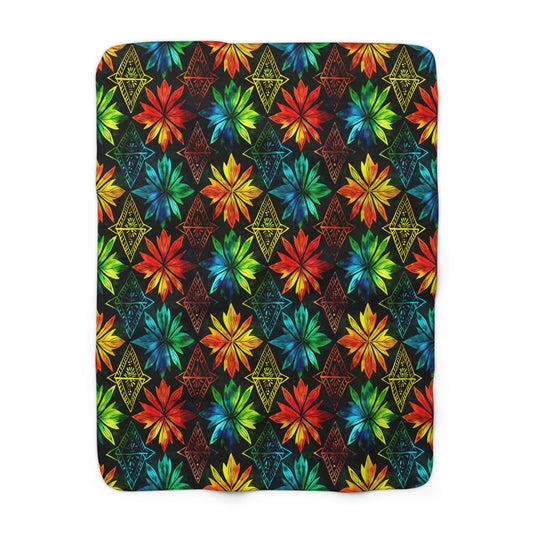 Celebration Mosaic Sherpa Fleece Blanket