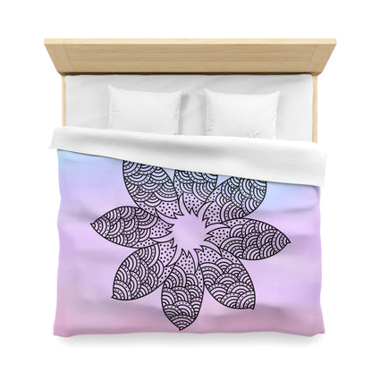 Serene Bloom Microfiber Duvet Cover