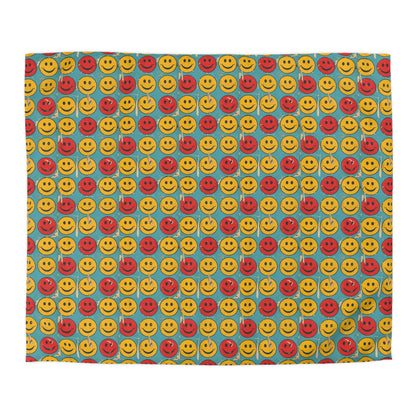 Retro Grins Microfiber Duvet Cover