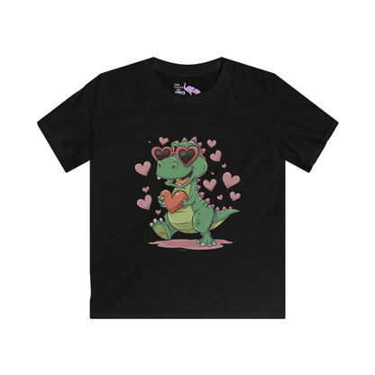 Cute Dinosaur Love Youth Softstyle Tee