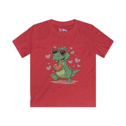 Cute Dinosaur Love Youth Softstyle Tee