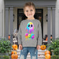 Neon Ghostly Boo Toddler Long Sleeve Tee