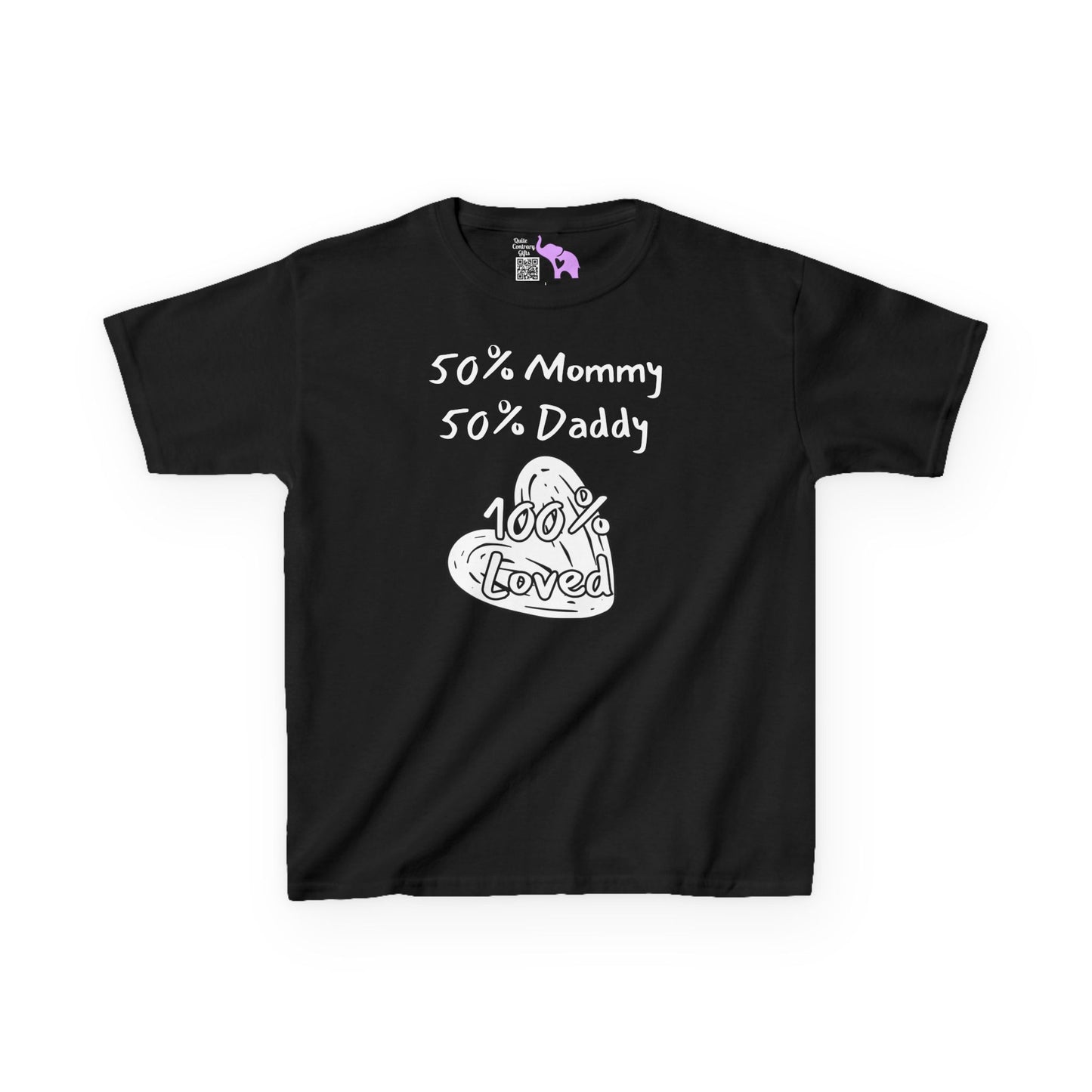 50% Mommy 50% Daddy 100% Loved Kids Heavy Cotton™ Tee