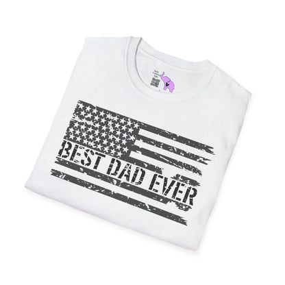 Best Dad Ever (Flag) Adult T-shirt