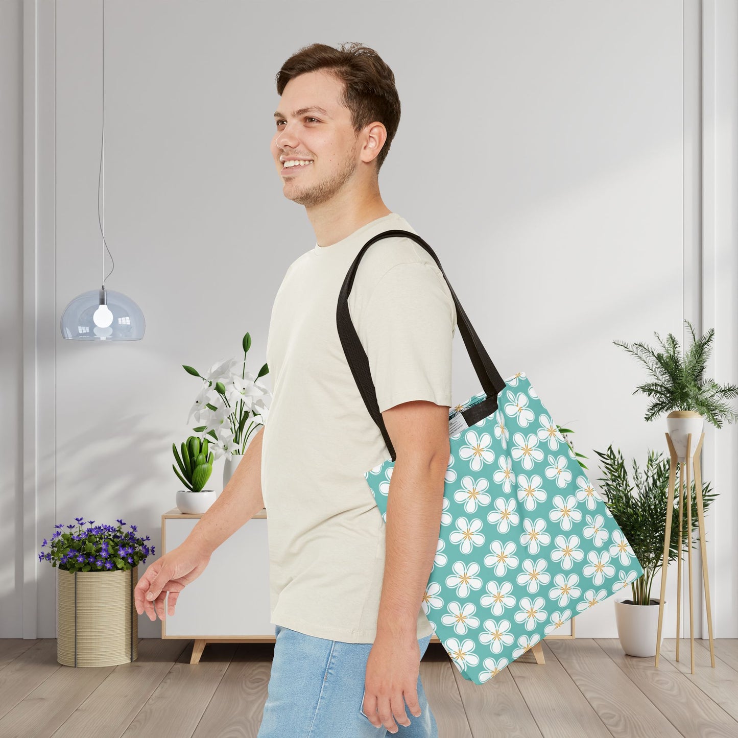Tealberry Blooms Canvas Tote Bag