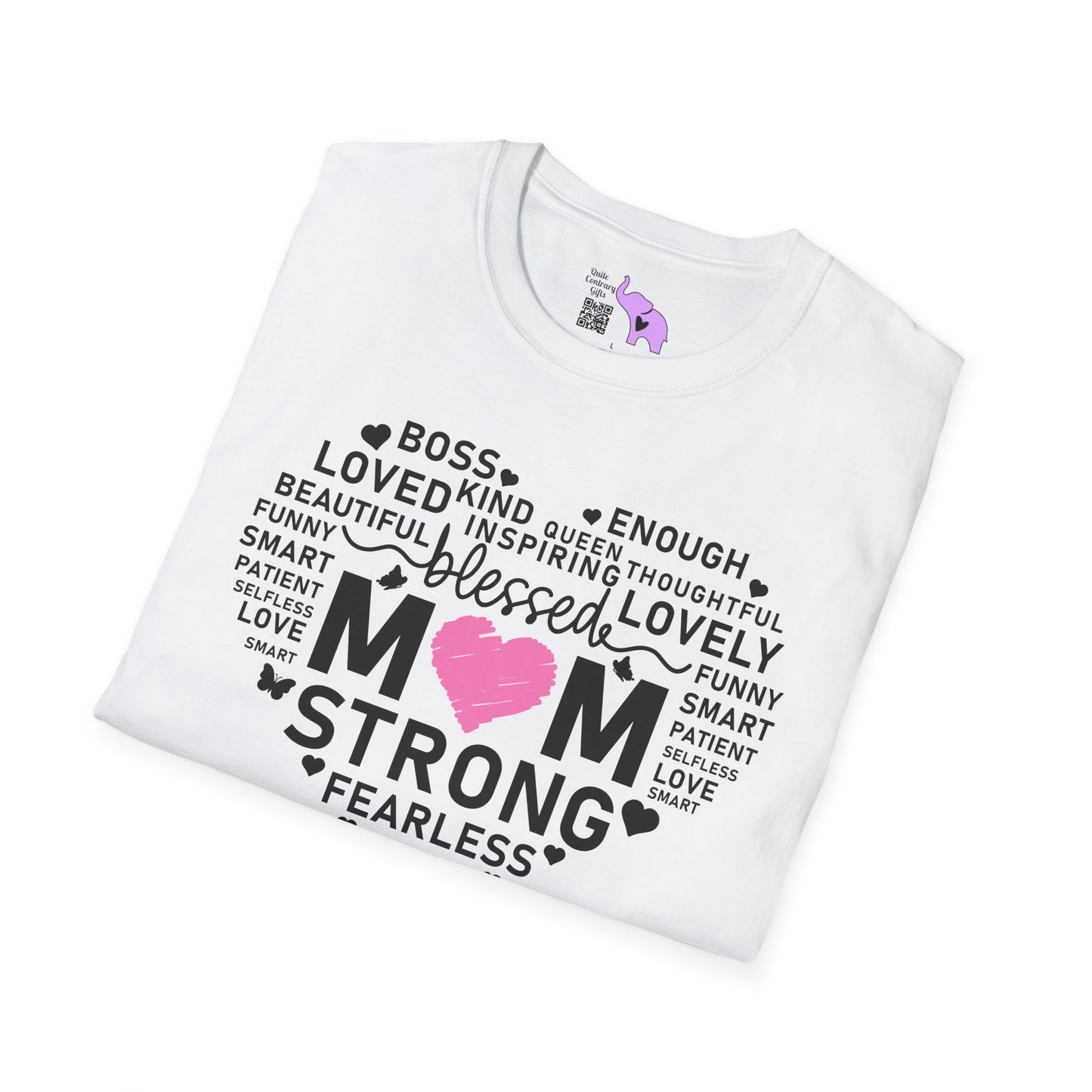 Mom Strong (Heart) Adult T-shirt