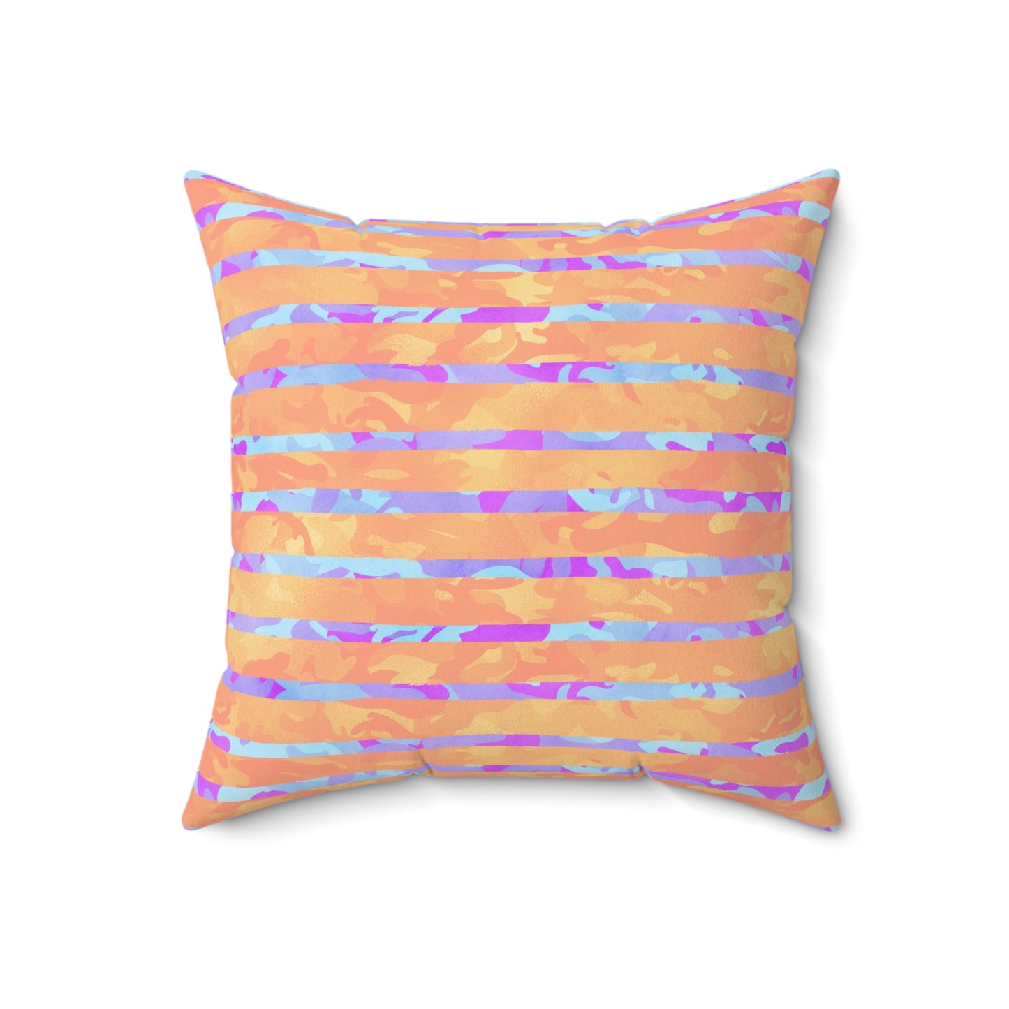Split Spectrum Camo Throw Pillow