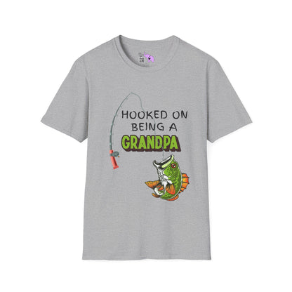 Hooked On Being A Grandpa Adult T-shirt