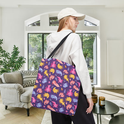 Axolotl Adventures Canvas Tote Bag