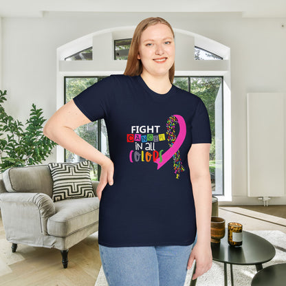Fight Cancer All Colors 2 Adult T-shirt
