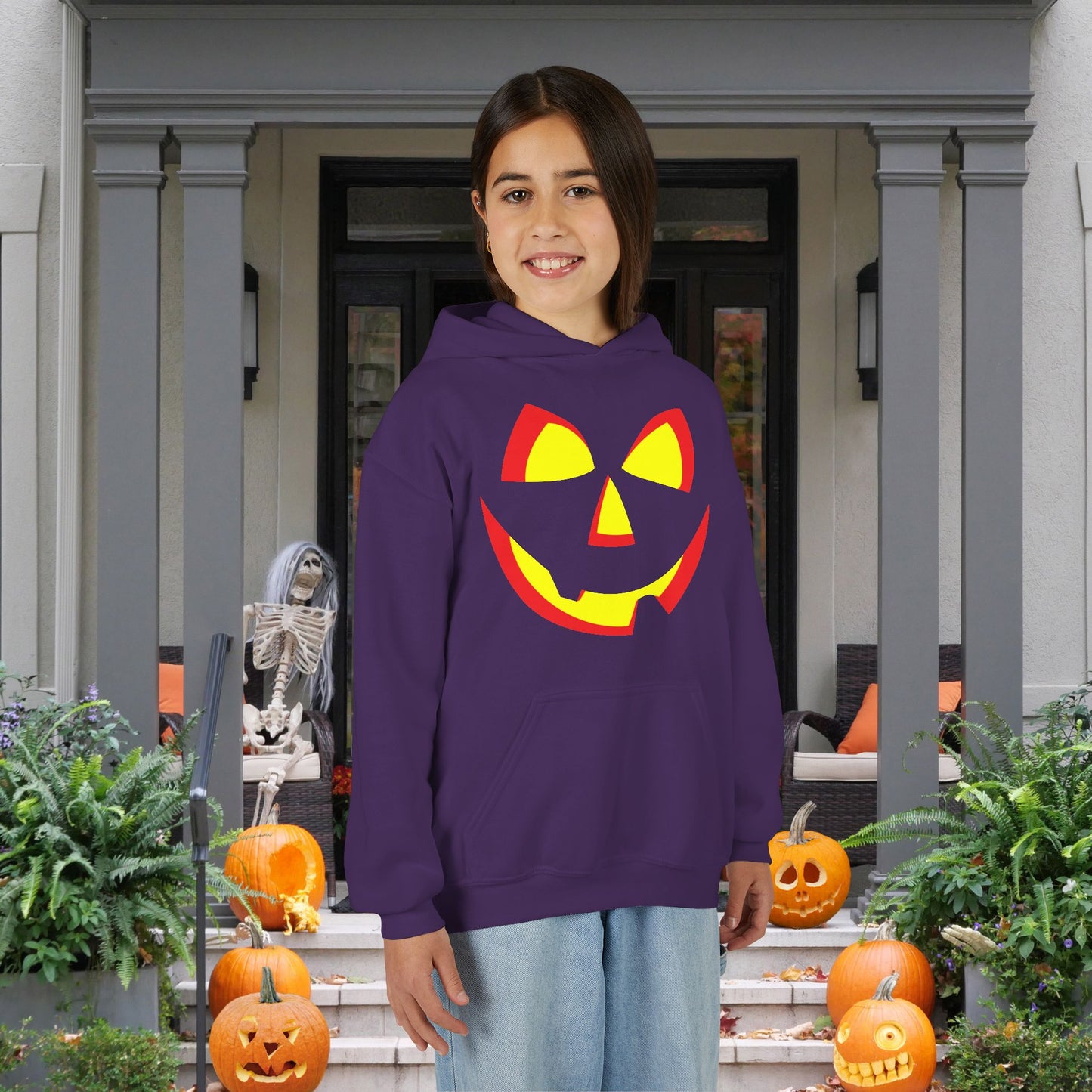 Pumpkin Smile Youth Heavy Blend Hoodie