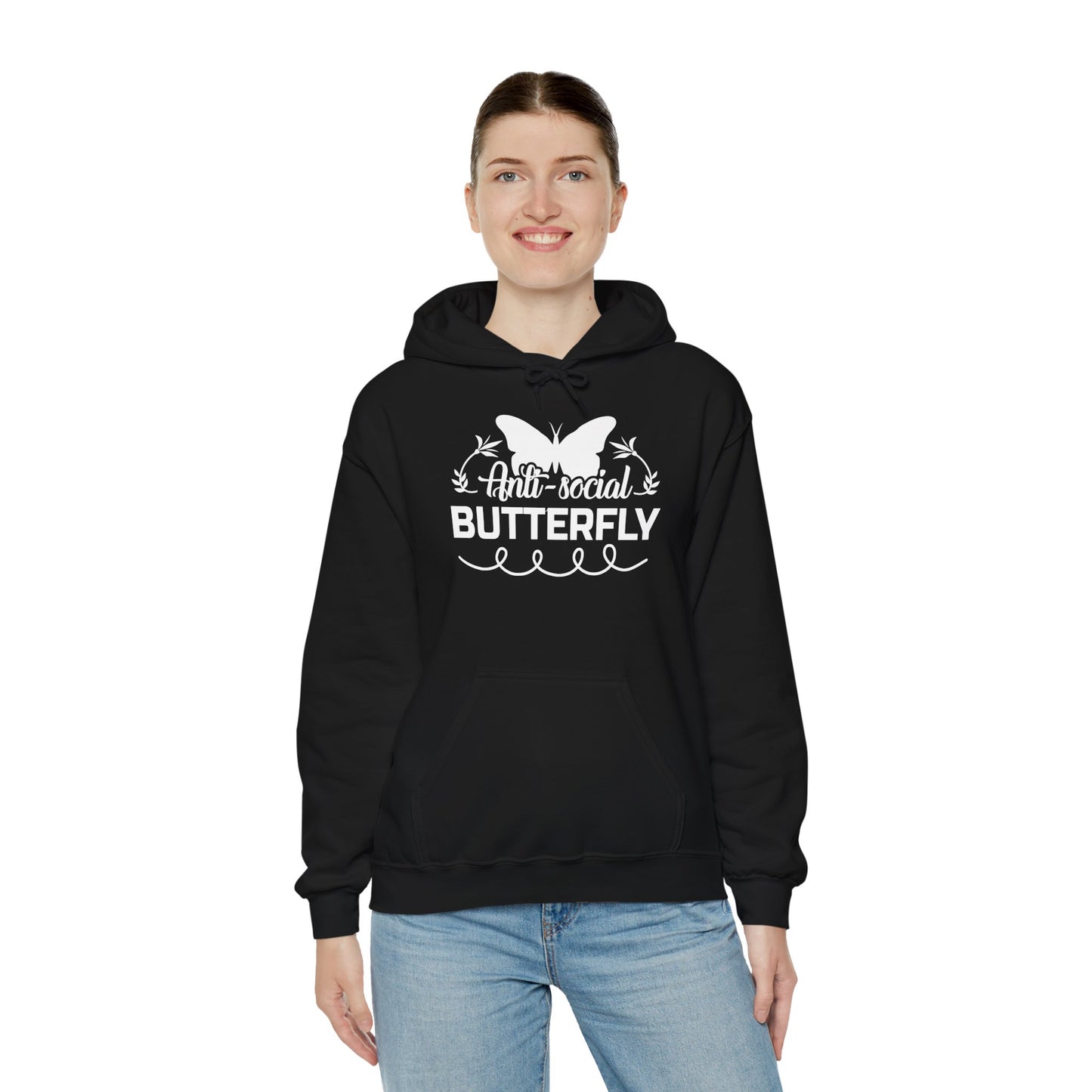 AntiSocial Butterfly Heavy Blend™ Hooded Sweatshirt