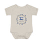Blue Milestone Wreath Onesie-Two Weeks