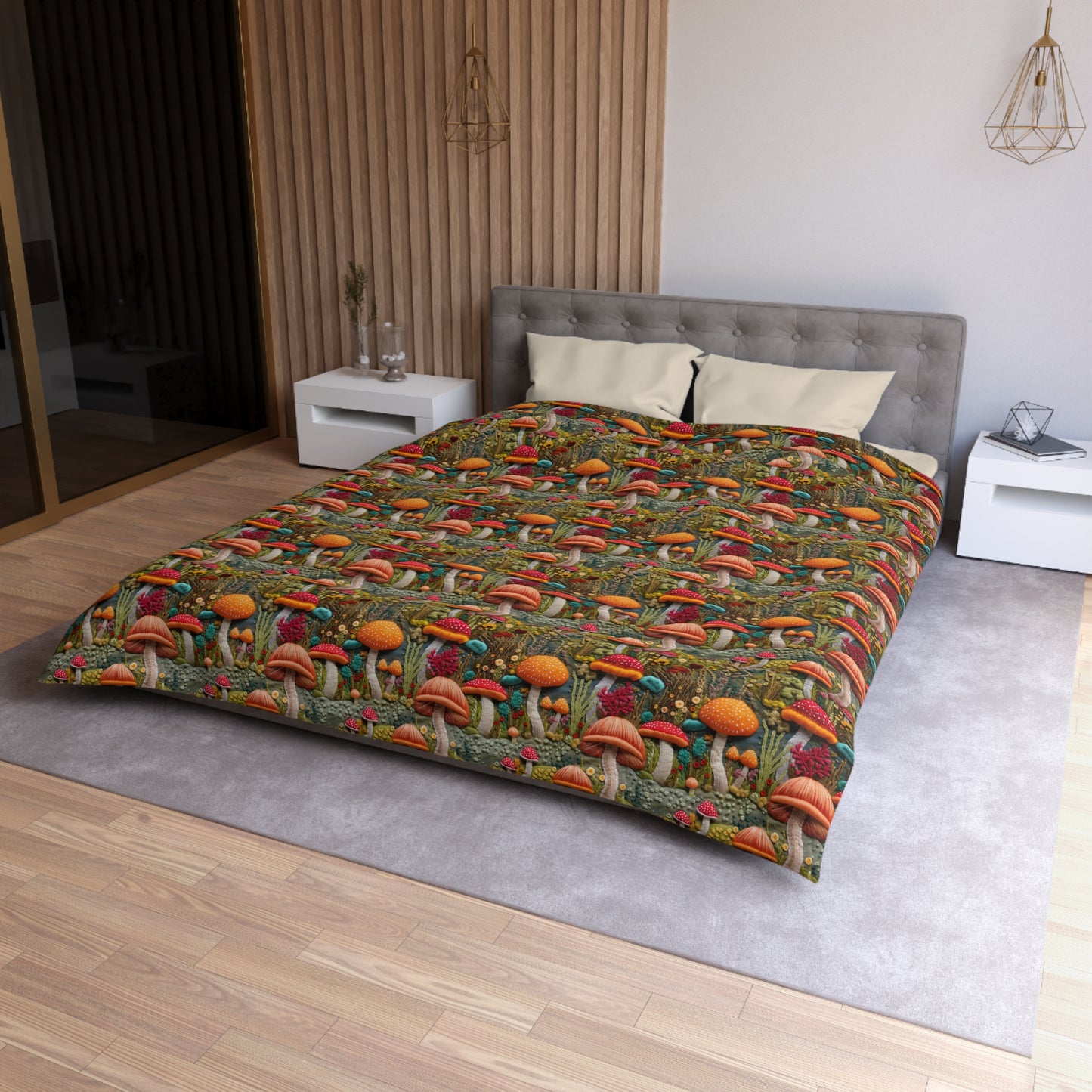 Enchanted Caps Microfiber Duvet Cover