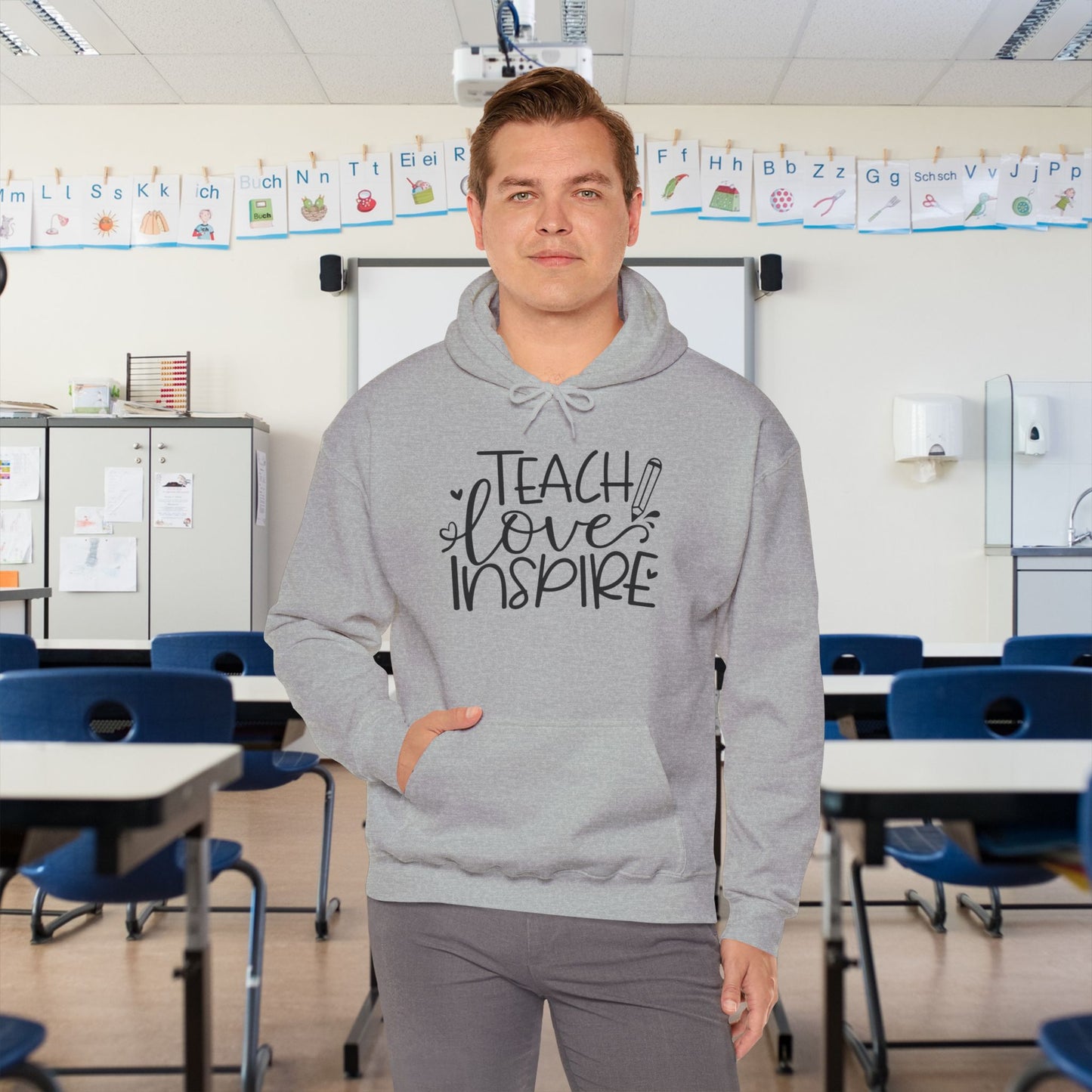 Teach Love Inspire Heavy Blend™ Hooded Sweatshirt