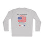 My Patriotic Heart Beats Red White and Blue Adult Long Sleeve Tee