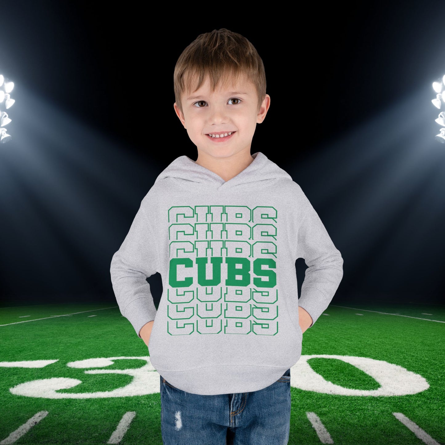 Cubs (Stacked) Toddler Hoodie
