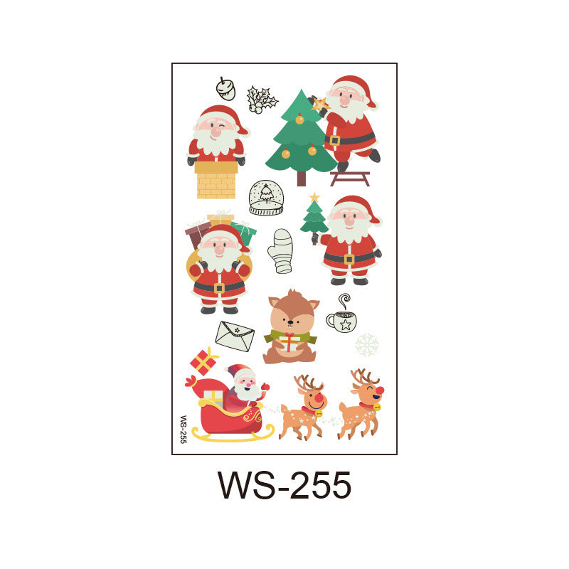 Christmas-themed Santa Claus Glow In The Dark Temporary Tattoos