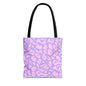 Cotton Candy Cheetah Print Canvas Tote Bag