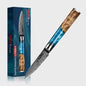 Damascus Pattern Kitchen Knife Collection – High Carbon Stainless Steel Chef, Santoku, Utility & Knife Sets with Resin Wood Handle