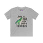 Just A Girl Who Loves Dinosaurs Kids Softstyle Tee