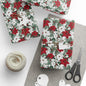 Winter Poinsettia Garden Wrapping Paper