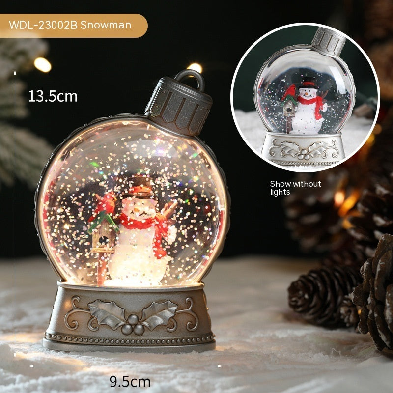 Flat Light Up Snow Globe