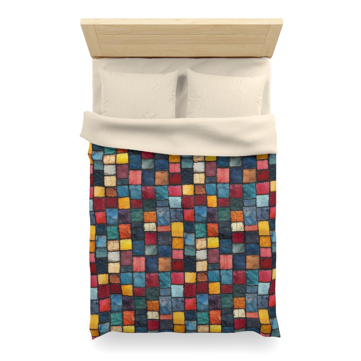 Patch Pop Microfiber Duvet Cover