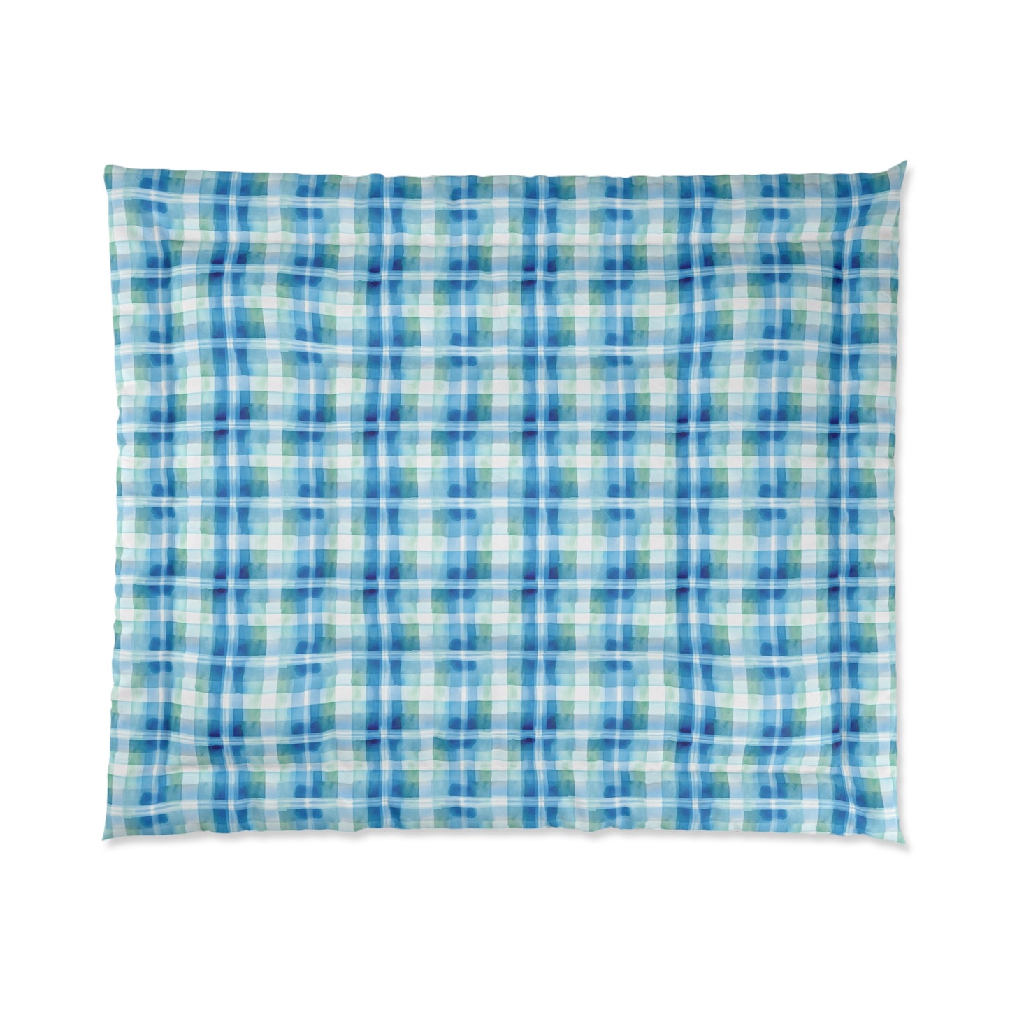 Ocean Sunset Plaid Comforter