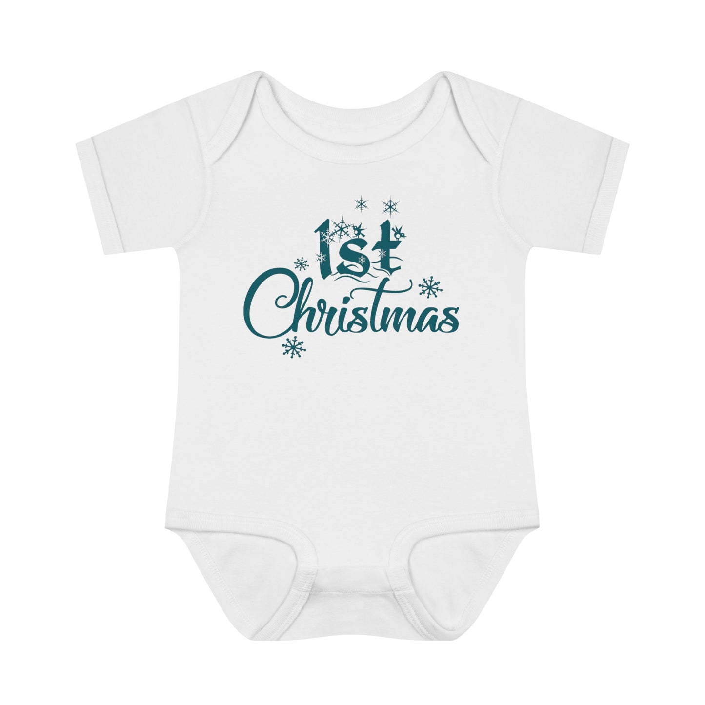 1st Christmas Infant Baby Rib Bodysuit