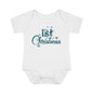 1st Christmas Infant Baby Rib Bodysuit