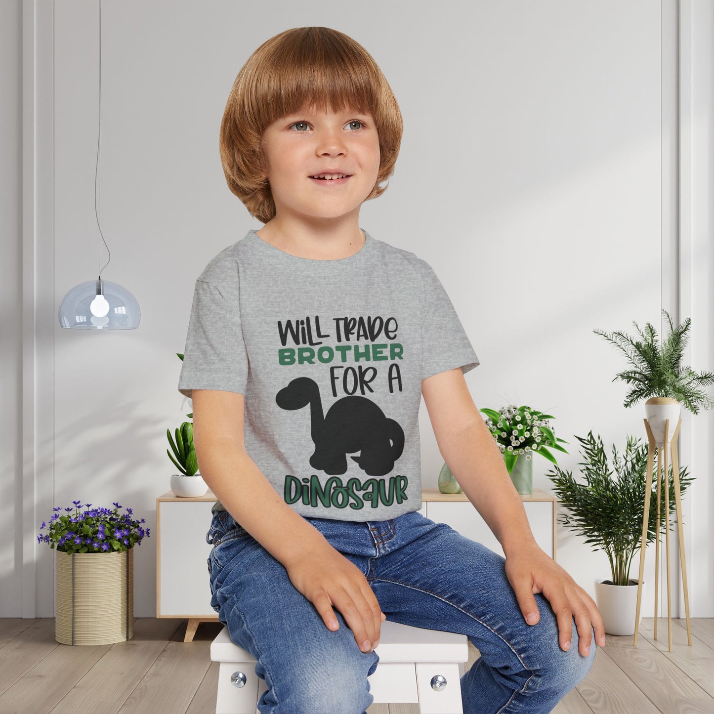 Will Trade Brother For A Dinosaur Heavy Cotton™ Toddler T-shirt