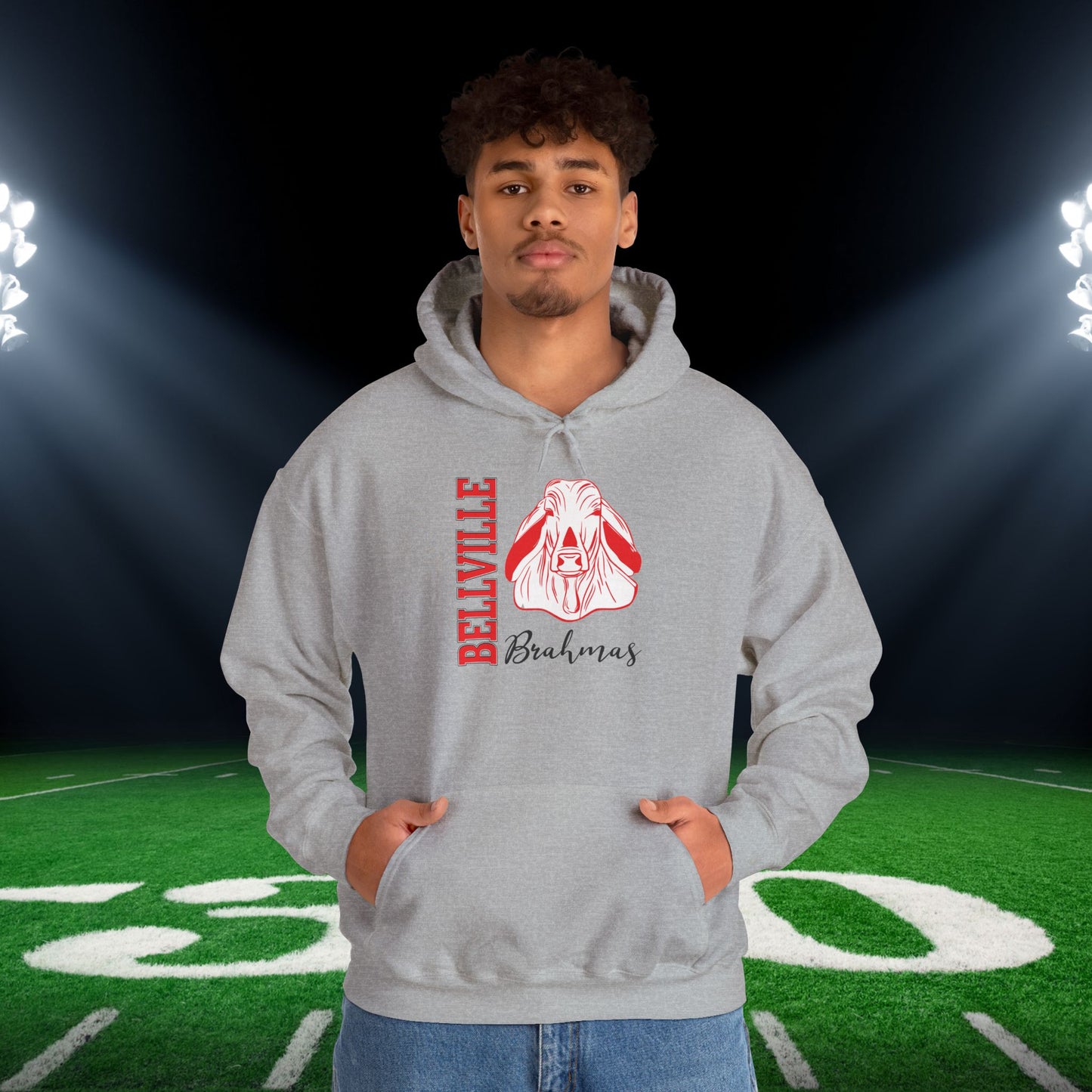 Bellville Vertical Fury Adult Heavy Blend™ Hooded Sweatshirt