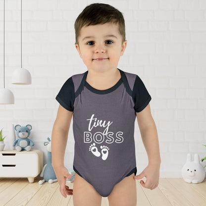 Tiny Boss Infant Baby Rib Bodysuit