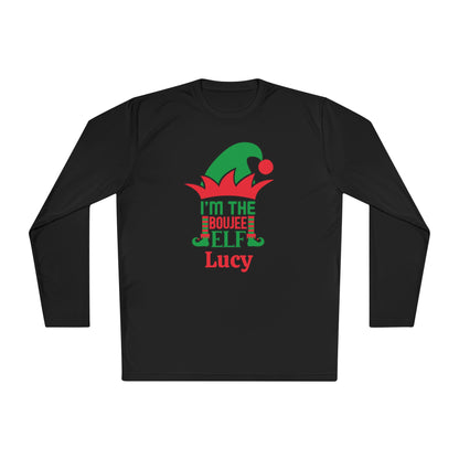 I'm The Boujee Elf Personalized Adult Long Sleeve Tee