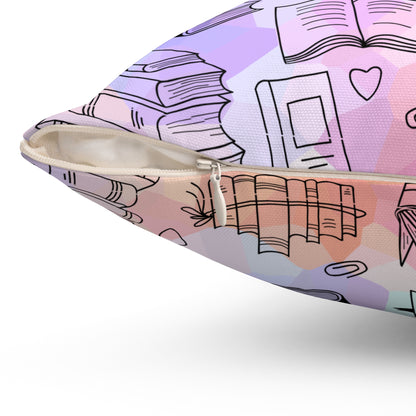 Colorful Chapters Throw Pillow