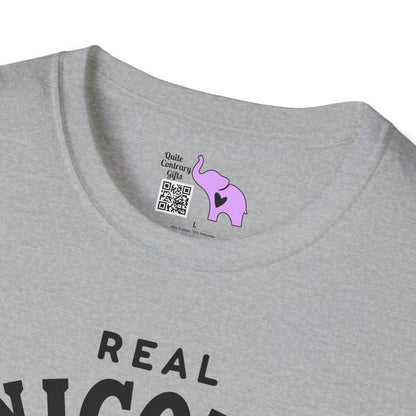 Real Unicorns Have Curves (Rhino) Adult T-shirt