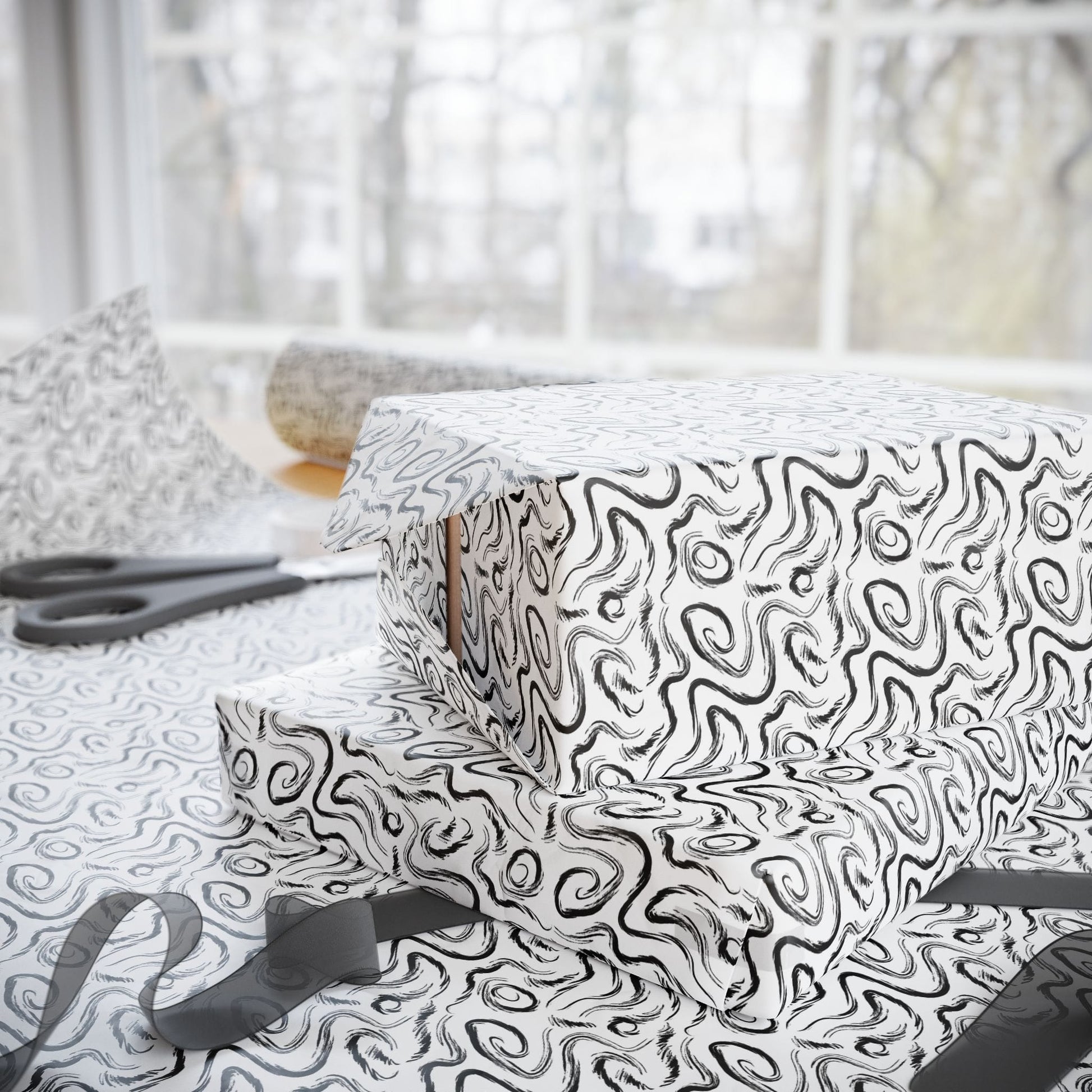 Grunge Scribbles Wrapping Paper