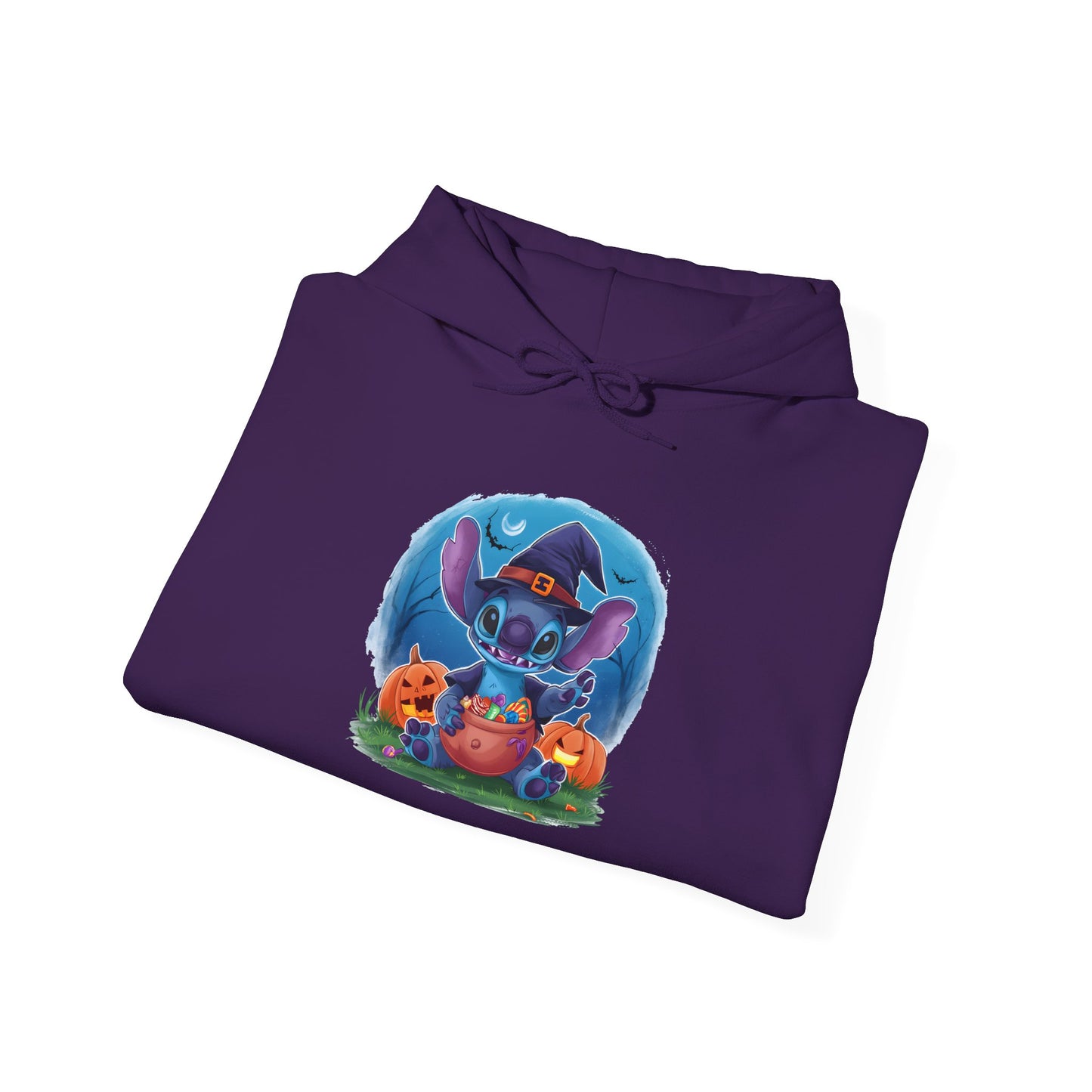 Spooky Stitch w/Pumpkins Heavy Blend™ Hooded Sweatshirt
