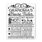 Grandma's House Rules Canvas Art