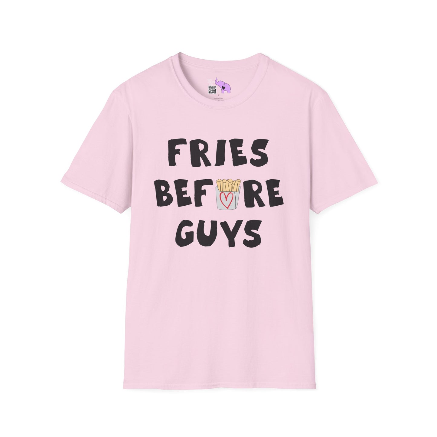 Fries Before Guys Adult T-shirt