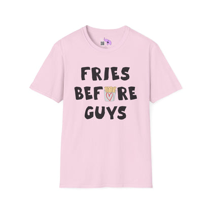 Fries Before Guys Adult T-shirt