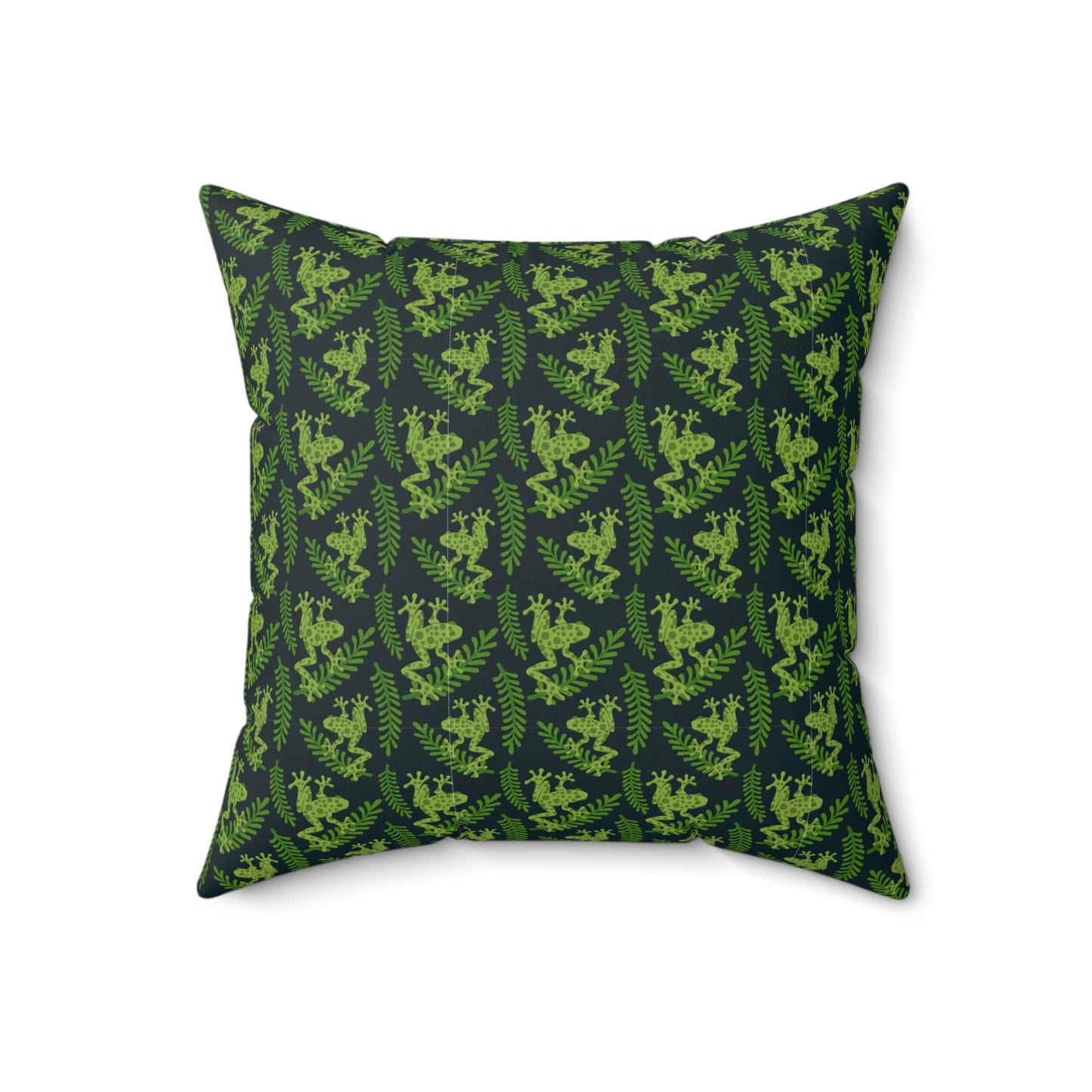 Emerald Canopy Frogs Throw Pillow