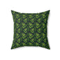 Emerald Canopy Frogs Throw Pillow
