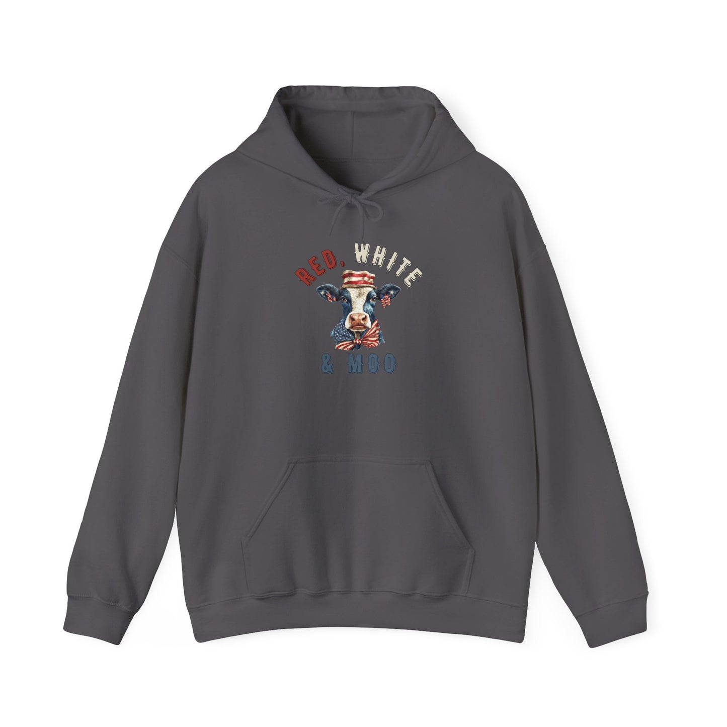 Red, White, & Moo Off Heavy Blend™ Hooded Sweatshirt